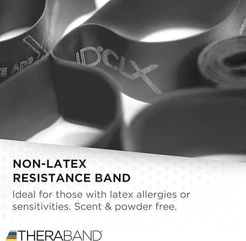 Miniatura 7 de THERABAND CLX Resistance Band with Loops, 5-Foot Non-Latex Exercise Band for Mobility, Rehab, Stretching & Home Workouts, Color-Coded Resistance