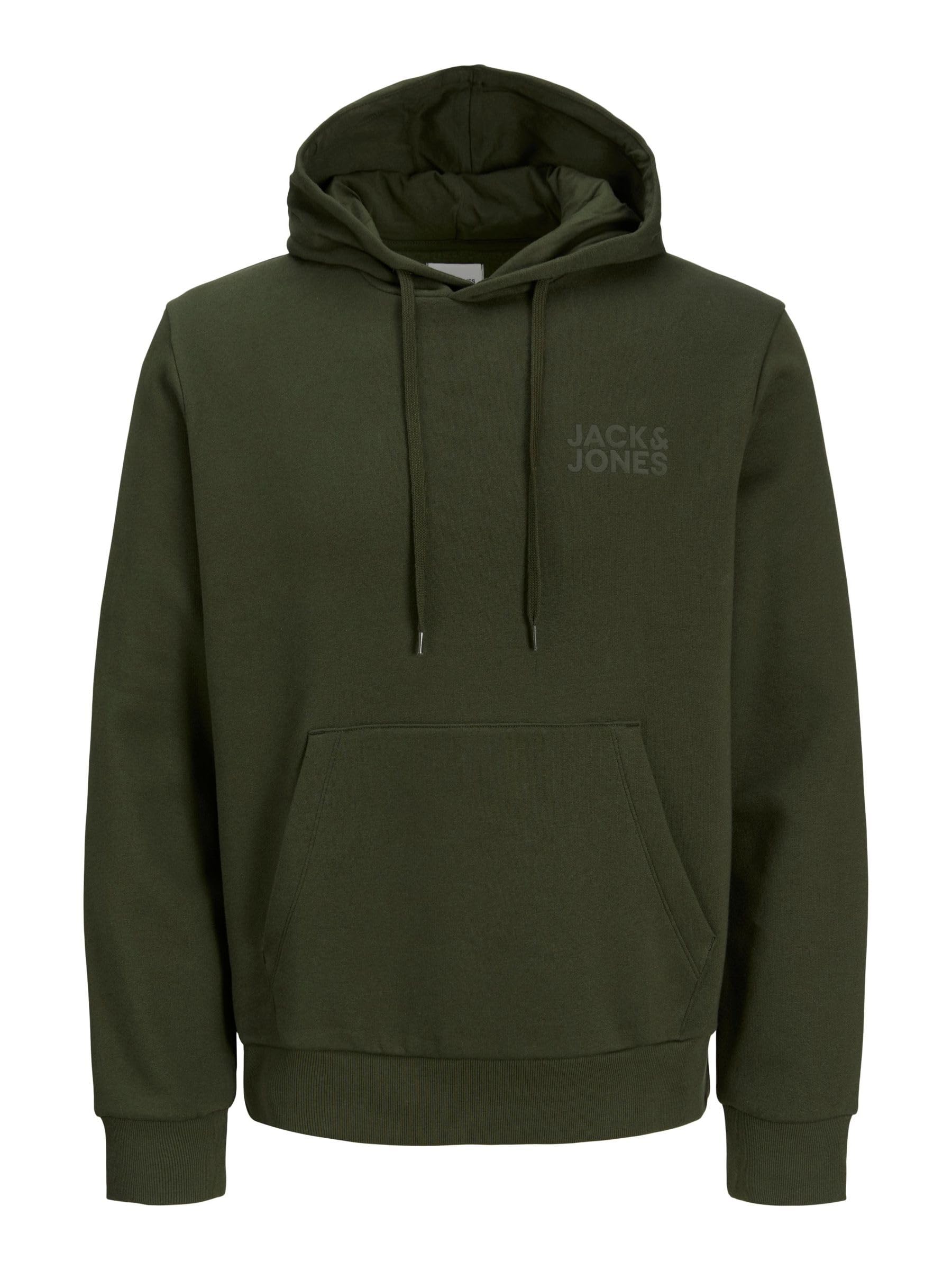 JACK & JONES Jjecorp Logo Sweat Hood Noos, Green (Duffel Bag), XS