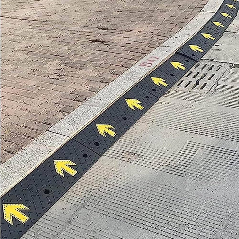 4-20cm Alto Rampas De Bordillo, Rampa De Carga De Goma Rampa De Umbral Resistente, Rampa De Acceso Antideslizante para Entrada Escalones(100x25x4cm/39x10x1.5in)