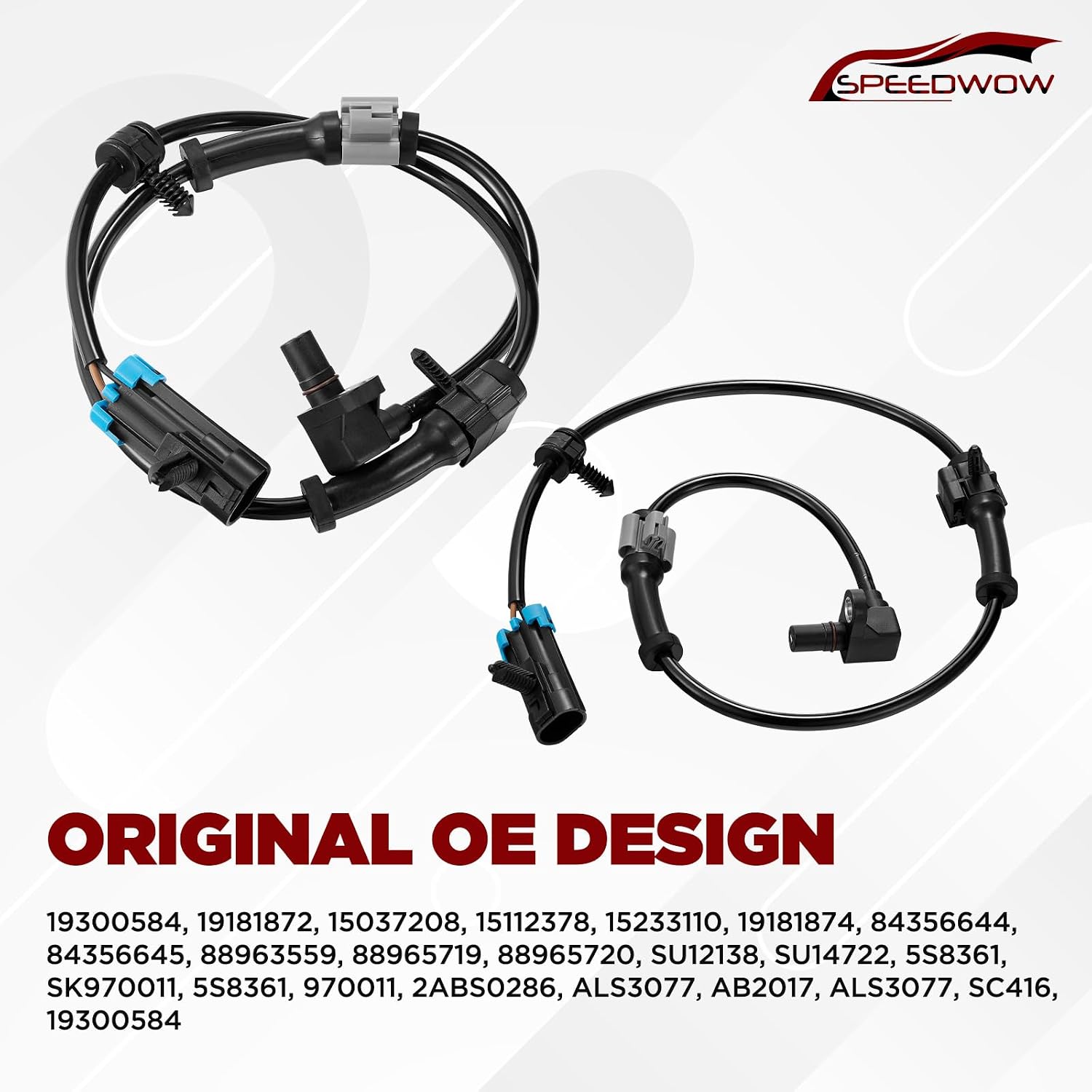 SPEEDWOW ABS Wheel Speed Sensor Front Left/Right Compatible with Cadillac Escalade Chevy Silverado Avalanche 1500 2500 GMC Savana Sierra 1500 2500 Yukon 19300584 19181872