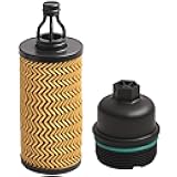 Dtomi Engine Oil Filter and Oil Filter Housing Cap Assembly Compatible with Maserati Vehicle 2014-2023 Ghibli, Quattroporte, Lavante V6 3.0L, V8 3.8L Replace# 311401, 298939