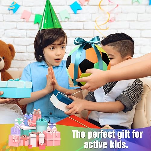 Miniatura 5 de Soulchen Paquete de 2 pelotas de fútbol para casa, seguras para interiores, tamaño 4, para niños, regalo deportivo creado para niños a partir de 3