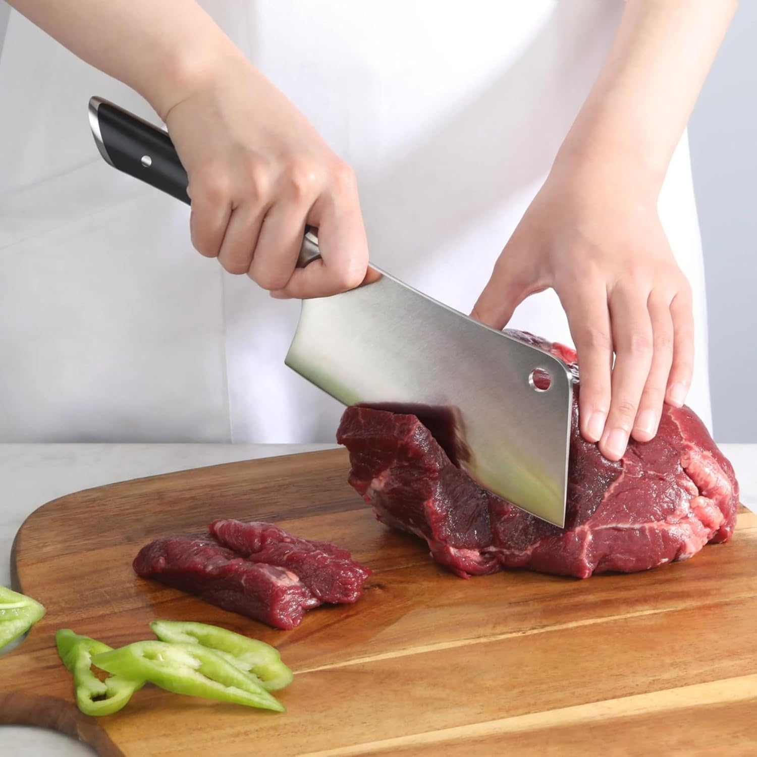 Cangshan HELENA Series 6-Inch Meat Cleaver, Forged German Steel, Black, 502582