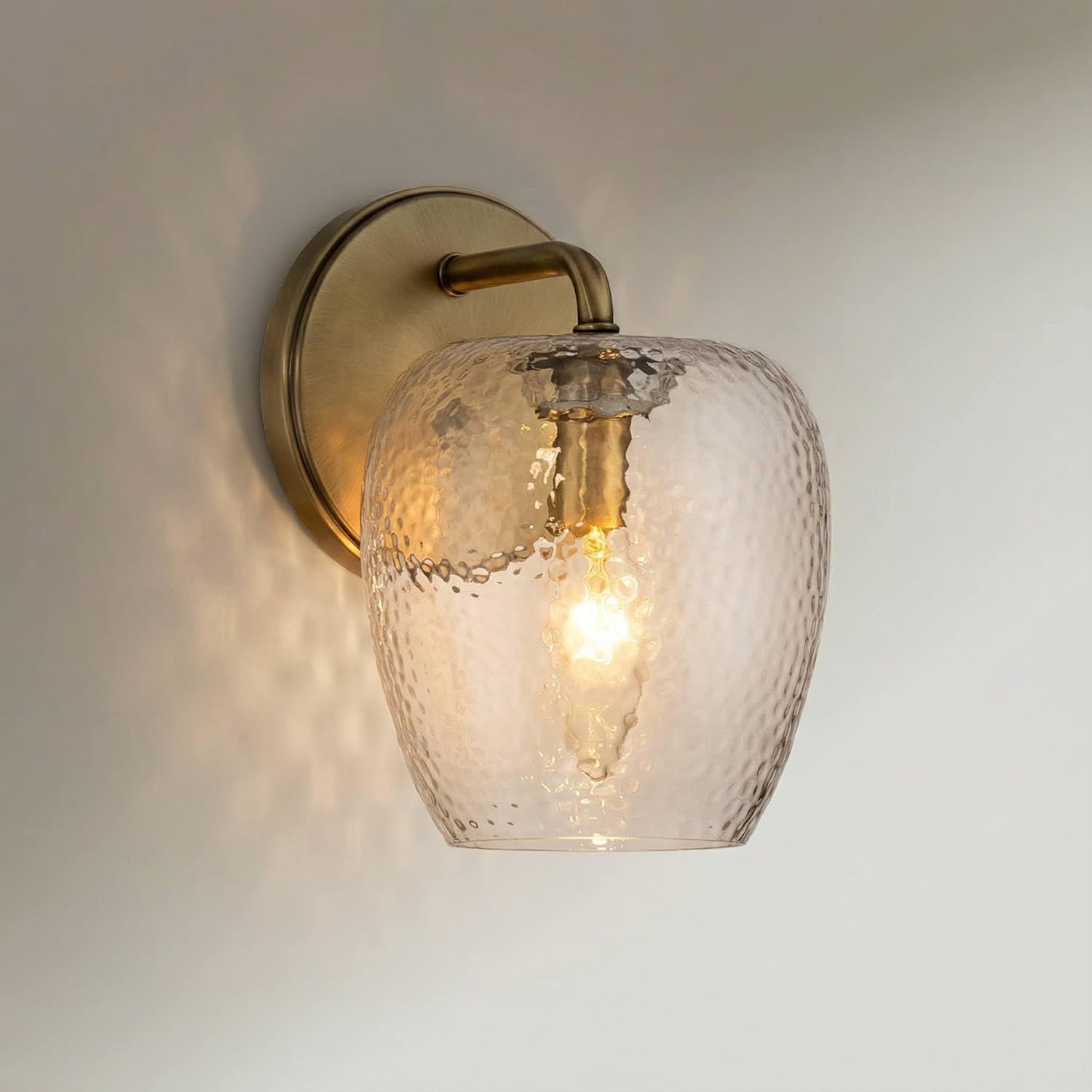 Possini Euro Design Possini Euro Mabel 8" High Aged Brass Water Glass Wall Sconce