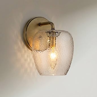 Possini Euro Design Possini Euro Mabel 8" High Aged Brass Water Glass Wall Sconce