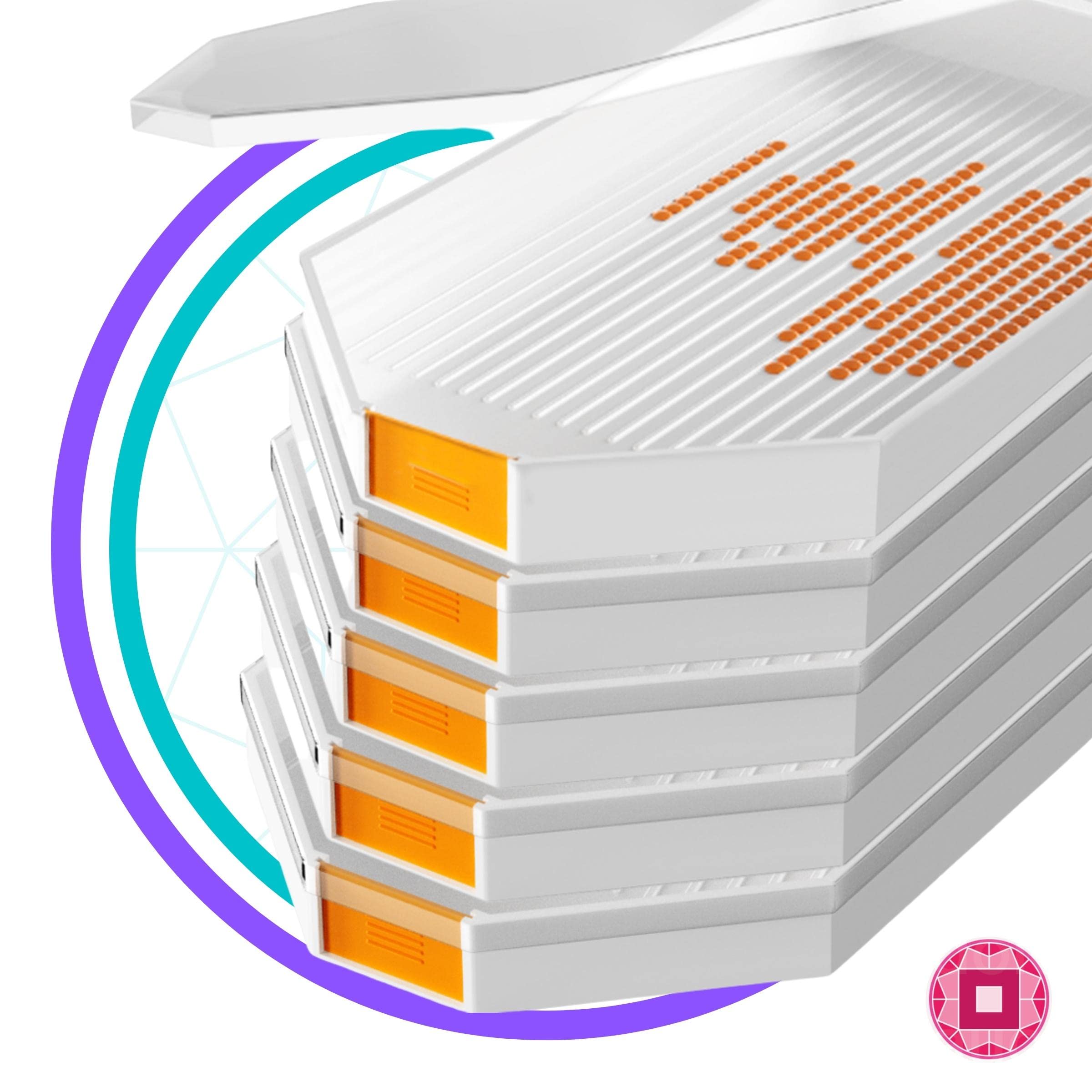 5 PK Diamond Painting Trays with Lids/Covers, 5 Bead Trays & 5 Lids, Large Plastic Bead Sorting Trays, Diamond Gem Accessory, Diamond Art Tool, White Rhinestone Tray, Diamond Art Storage Containers - Image 2