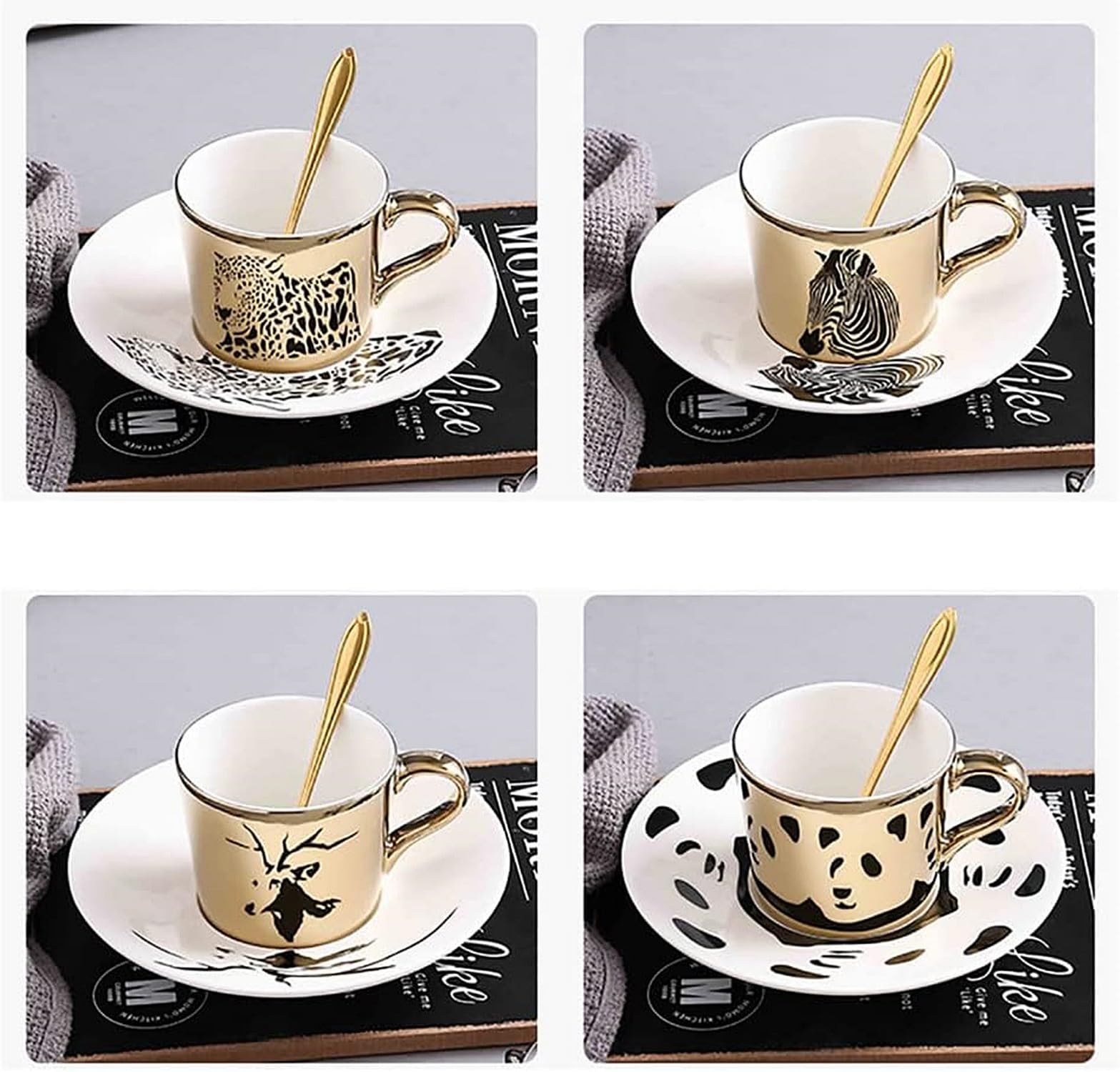 Amazon｜カップ ソーサー セット フローラルブティック スプーン付