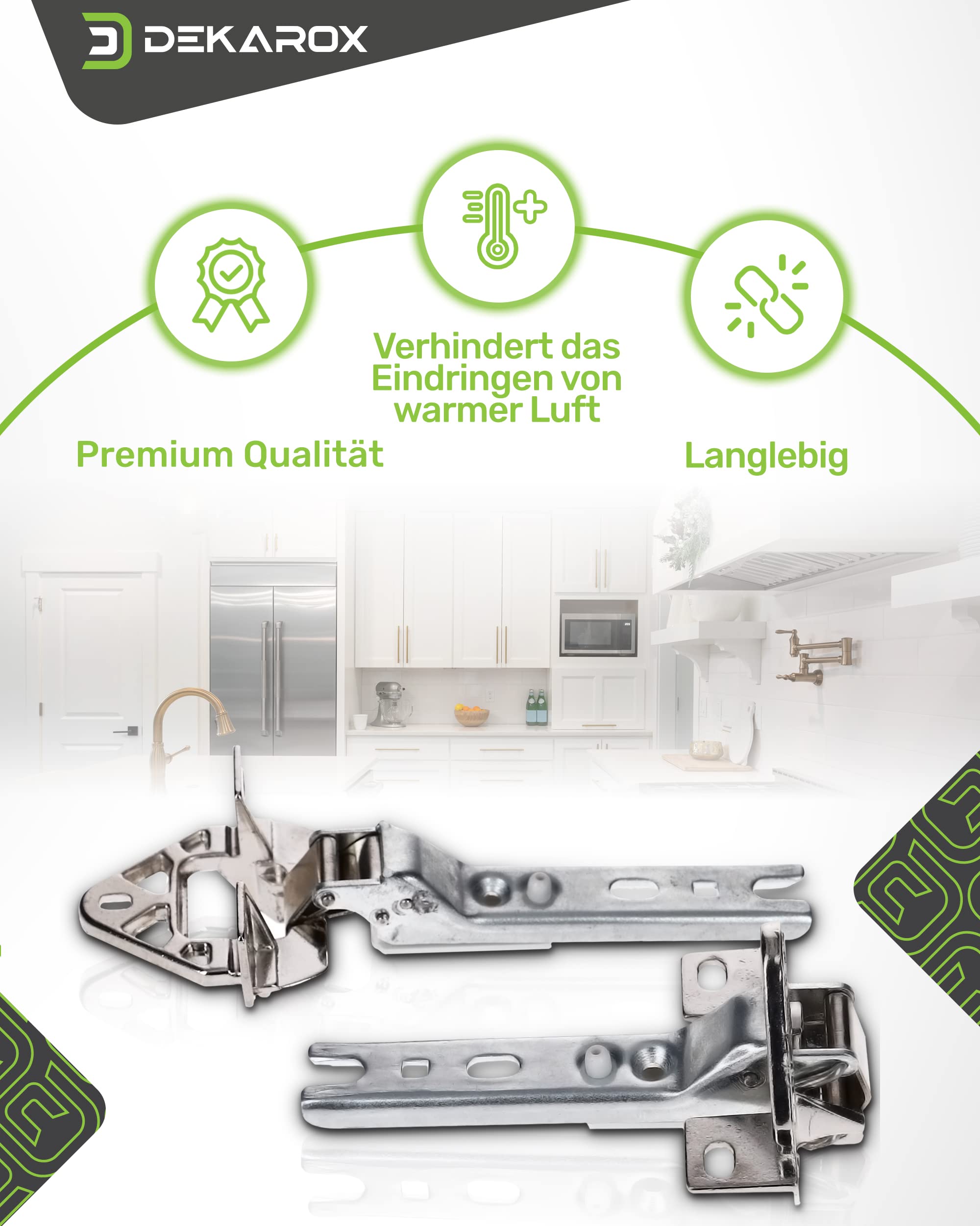Türscharnier Set kompatibel mit Bosch Siemens 00268698 00268699 ersetzt Scharniere mit Ø 30mm 35mm 42mm, inkl. 4 Unterlegplatten für Kühlschrank