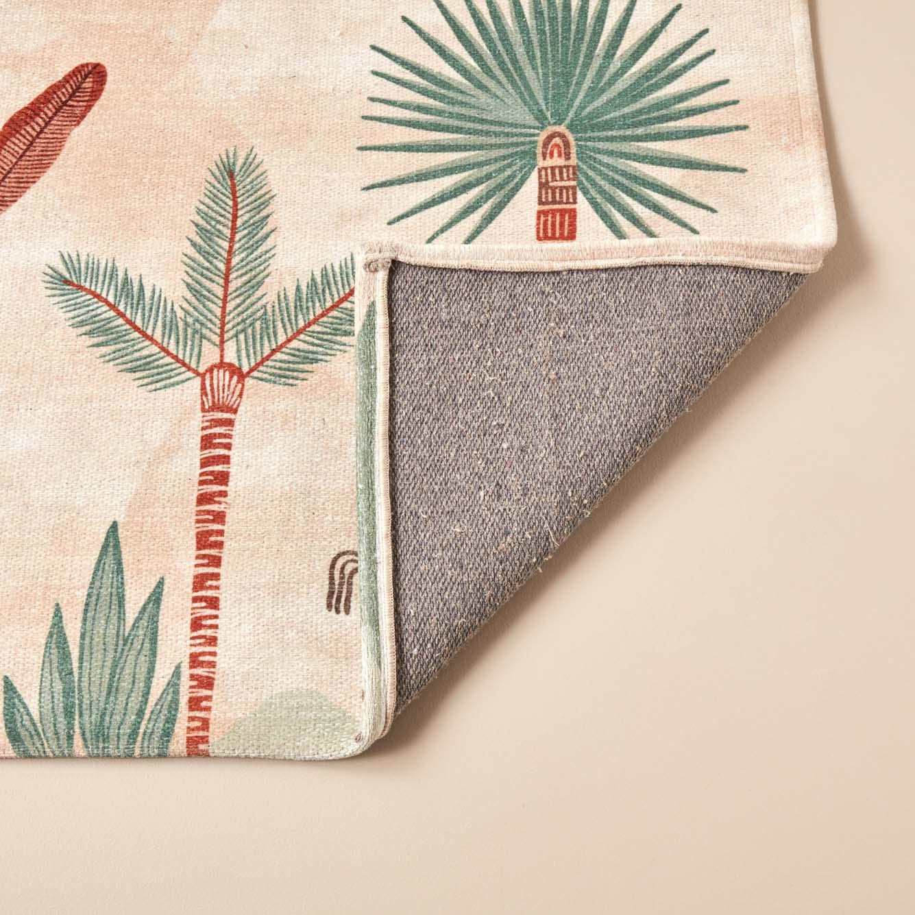 BELLA MAISON Safari Kids Hayvan Baskılı%100 Polyester Kilim, Somon, 80x150 cm