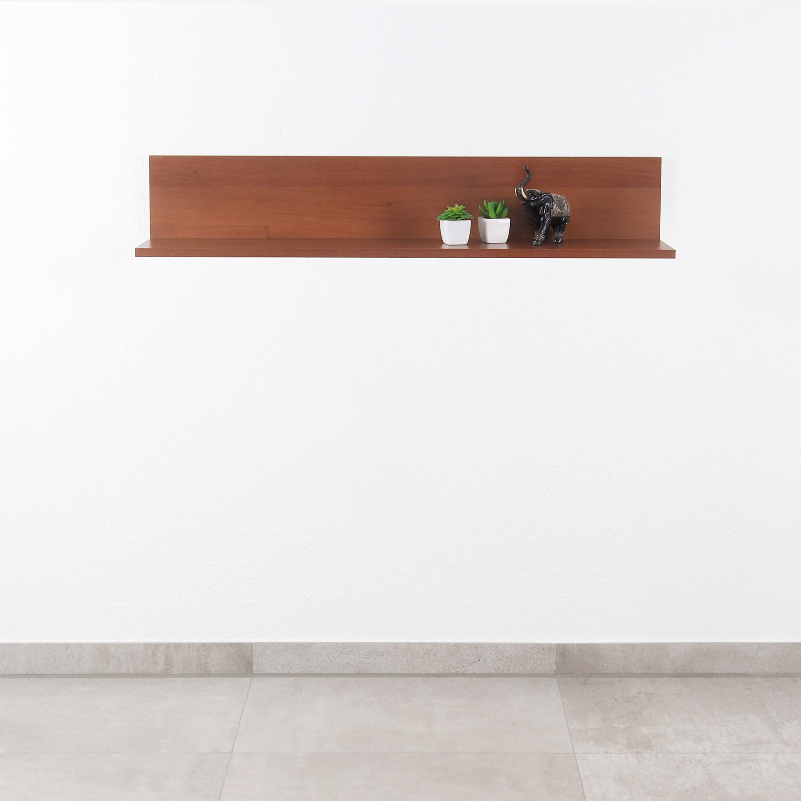 RICOO Mensola da muro 98 x 19 x 19 cm WM052-ER Scaffale da parete salvaspazio Rovere marrone rustico