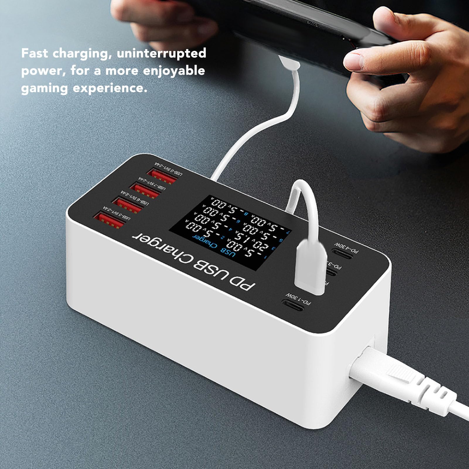 USB hub 8ポート充電器 USB3.0ハブ 8ポート セルフパワー対応 スマホ/タブレット