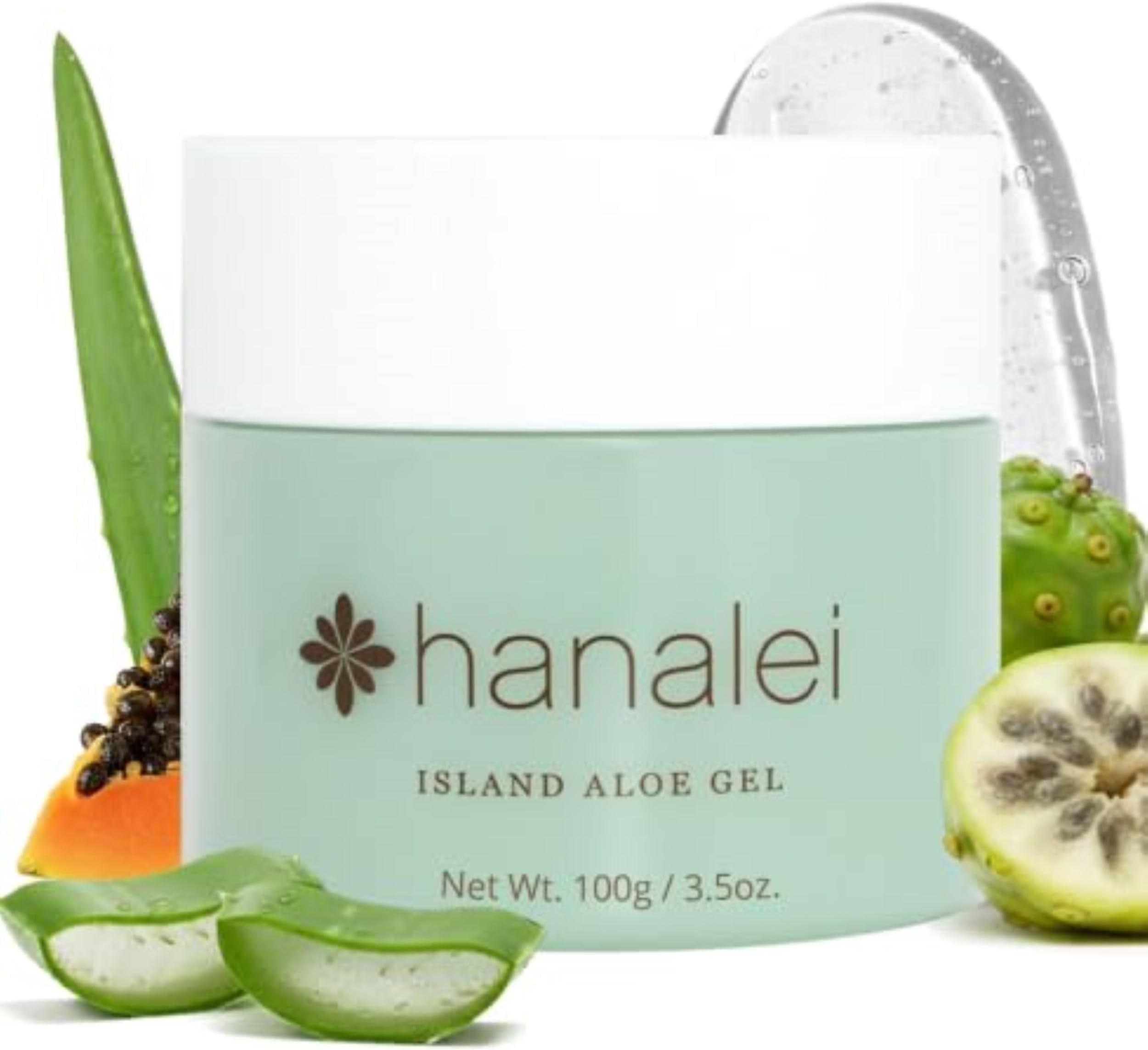 Hanalei Aloe Gel – Soothing After-Sun Care & Daily Moisturizer – Hydrating, Cooling Aloe Vera Gel for Face & Body – Cruelty-Free, Paraben-Free Skincare – Natural Moisturizer – Full Size - 100g