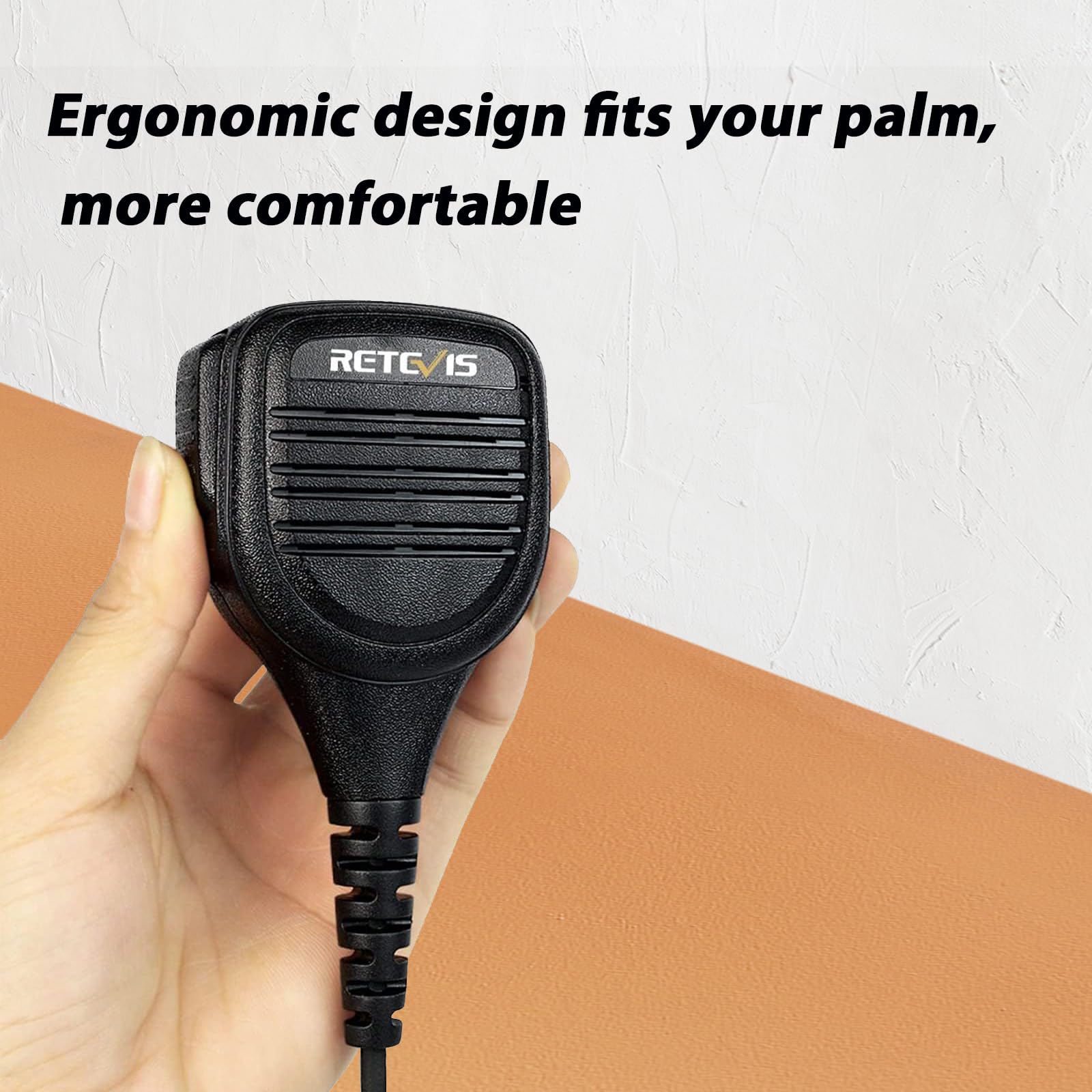 Retevis Microfono per Altoparlante a Distanza, Microfono a Spalla a 2 Pin, Compatibile con Walkie Talkies RT24 RT27 RT28 RT618 Baofeng UV-5R BF-888S Kenwood, Microfono per Altoparlante Radio (2 Pz)