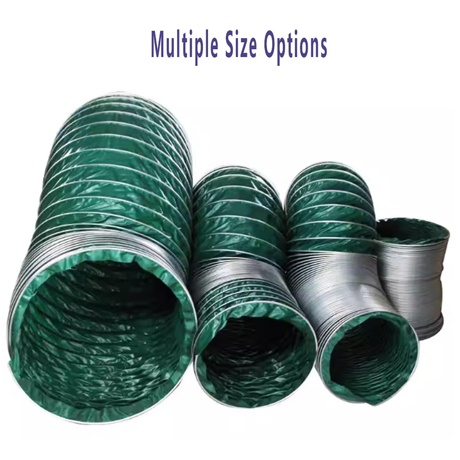 Manguera de ventilación industrial, manguera flexible de lona para sistemas de climatización, conductos de escape de secadoras y sopladores(2m,150mm)