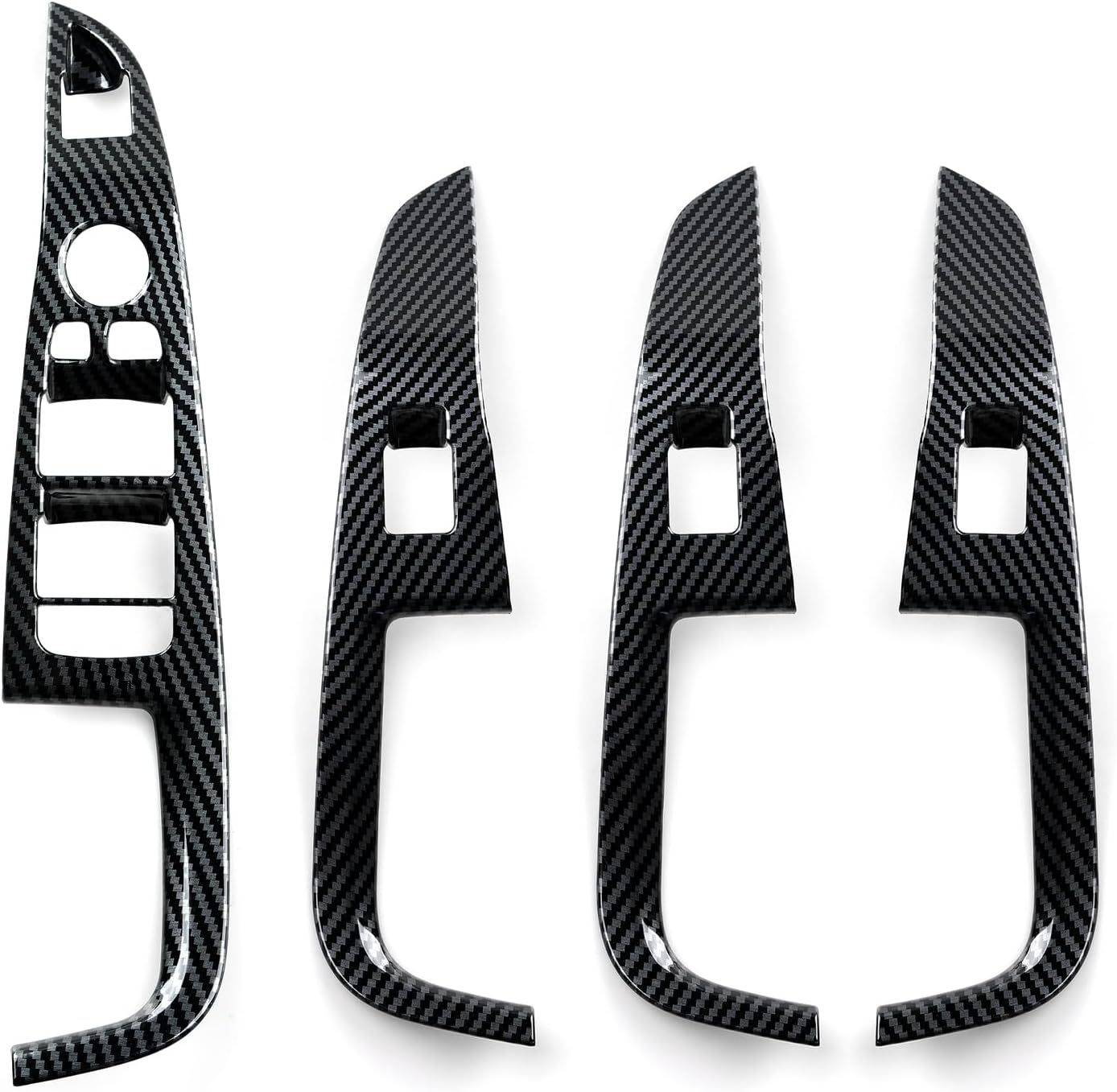 4PCS Car Window Lift Switch Panel Cover Decal Carbon Style ABS Trim Sticker fits for BMW Accessories - ONLY for X5 G05 2019-2026