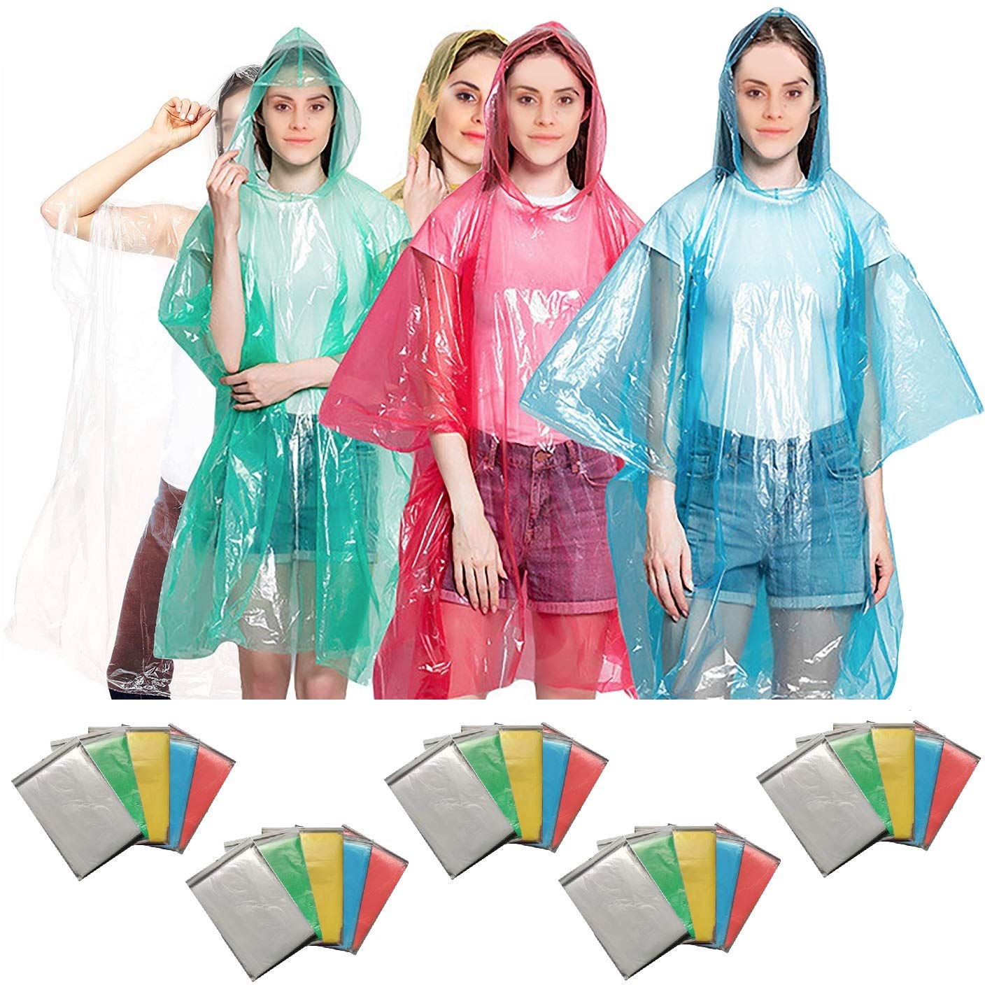 Buy Rain Ponchos for Adults Disposable Poncho for Disney World 20 Pack