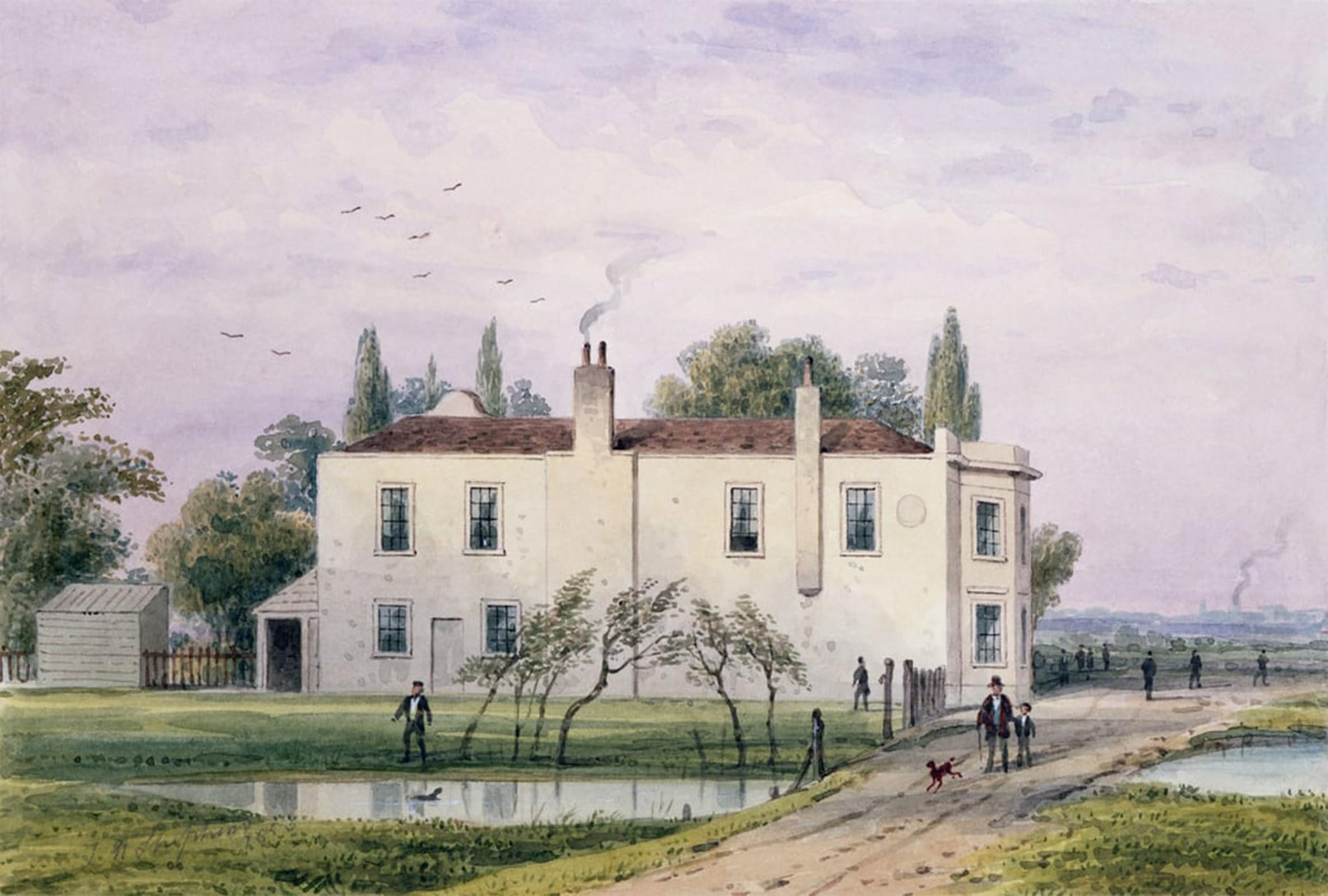 Artxlxxbn No Frame Famous Art Print Poster Vintage Wall Art View Of Copenhagen House By Hosmer Shepherd Canvas Art Poster For Home Decor 60X90cm
