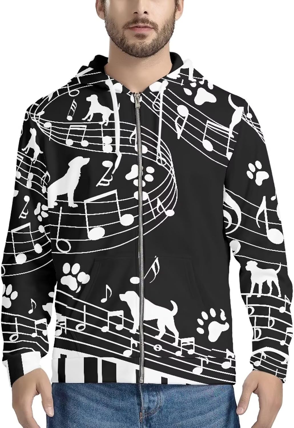 Amzbeauty Men's Stylish Zip Up Hoodie Sweatshirt For Everyday Wear Fashionable And Comfortable