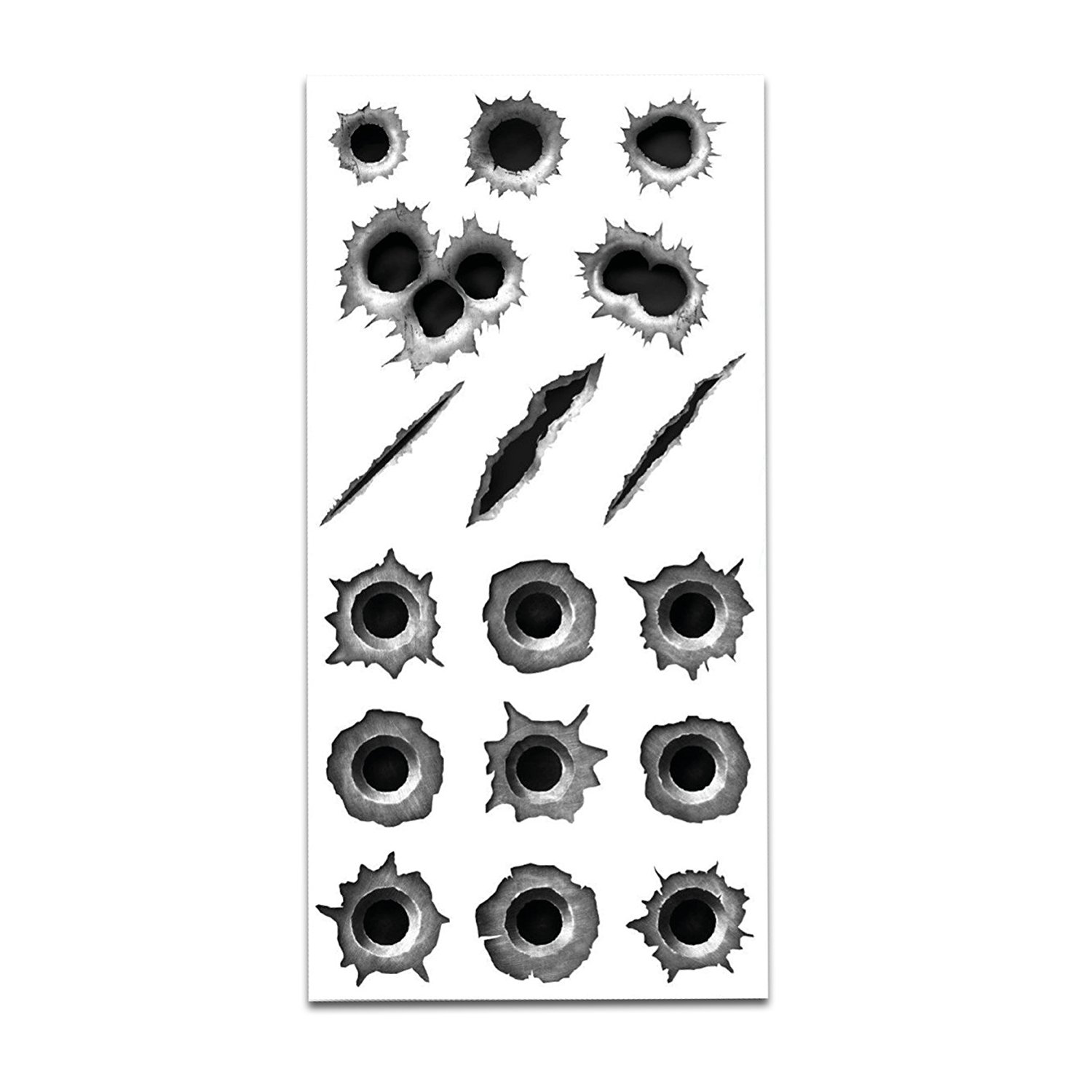 Autocollant 3D Pour Voiture - Motif Trou De Balle Et Anti