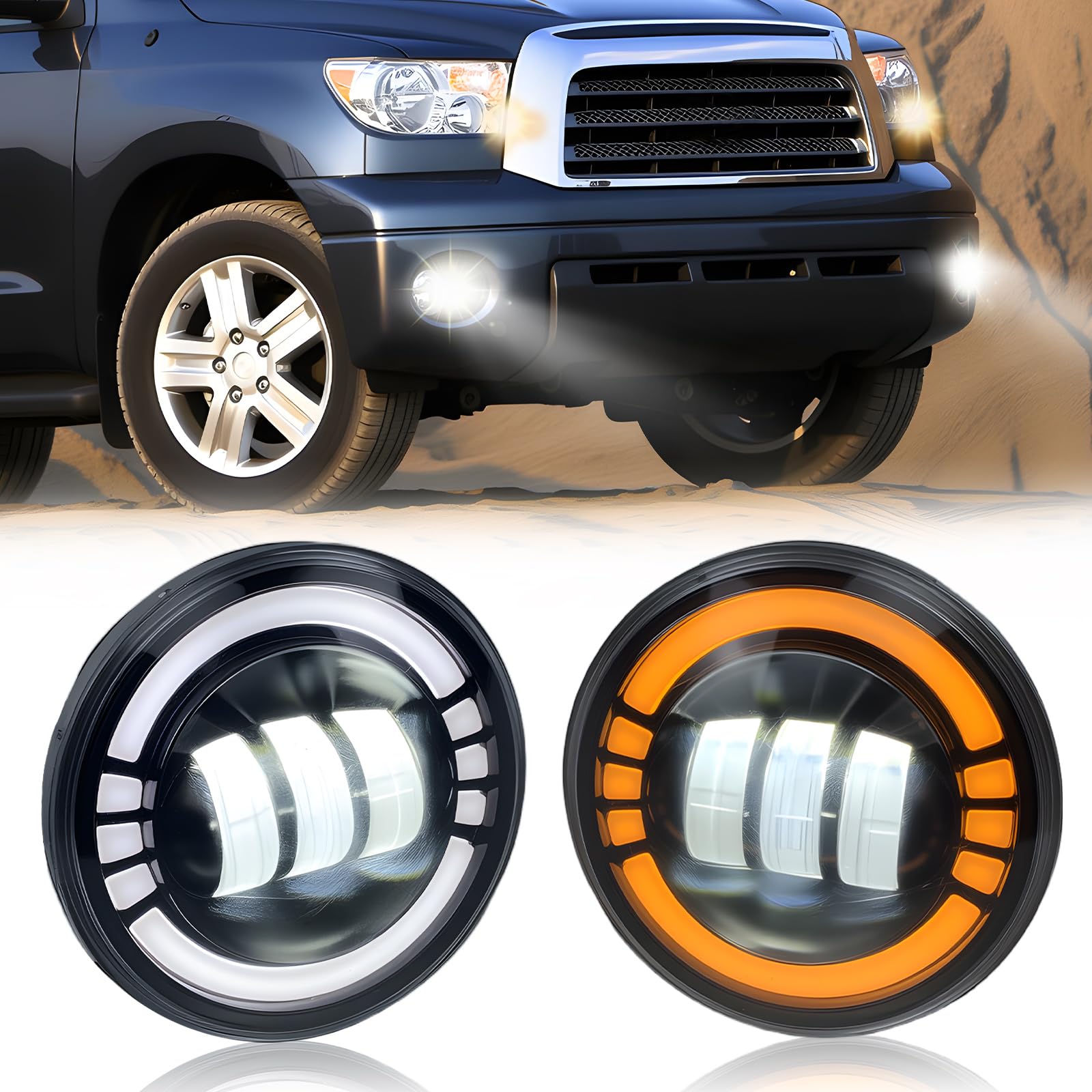 Fog Lights Compatible with 1999-2002 Chevy Silverado 1500 2500/2001 2002 Silverado 1500HD 2500HD 3500/2000-2006 Tahoe Suburban 1500 2500(Clear Lens) — view 44