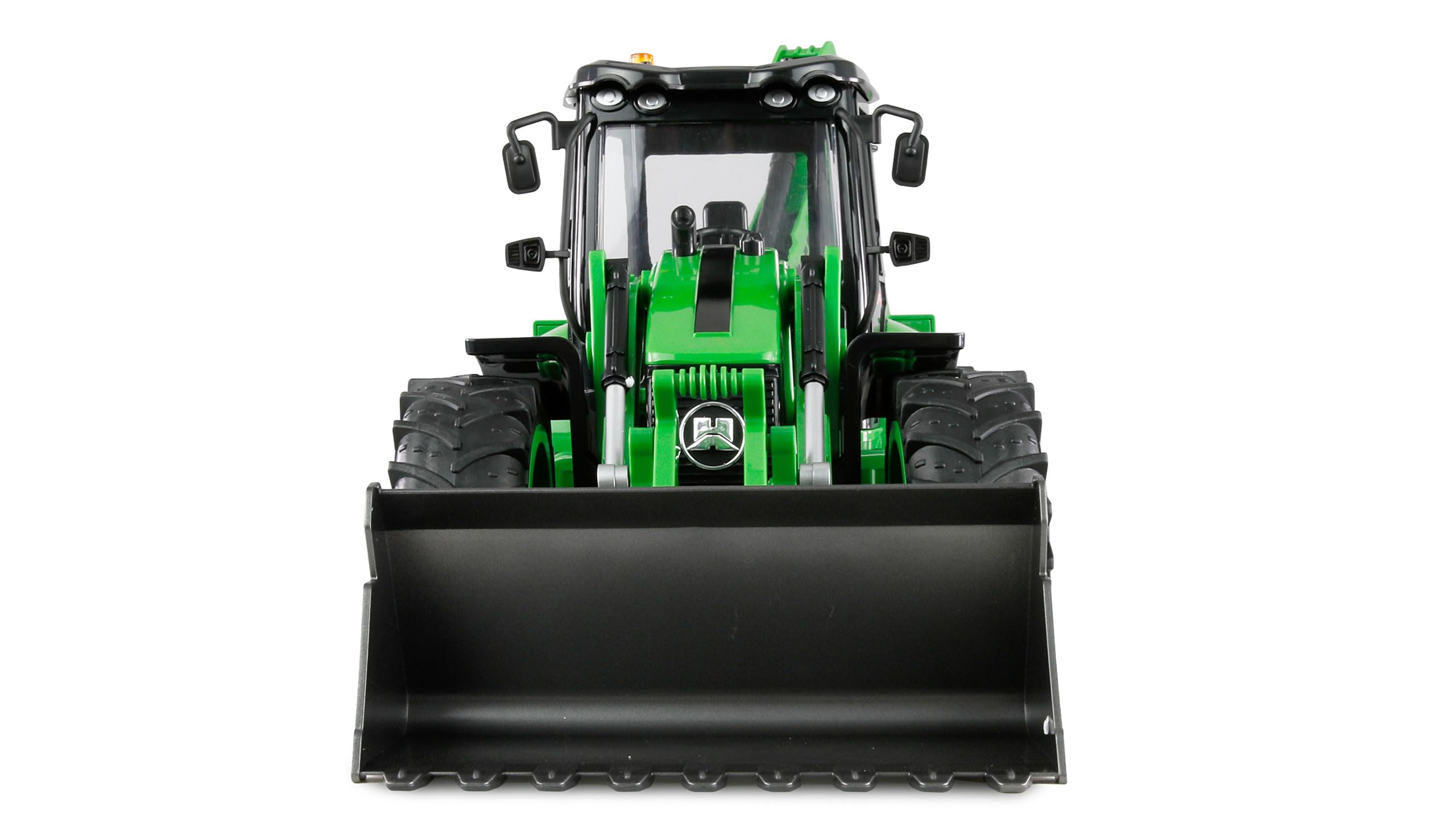 Amewi Retroexcavadora G1401E 1:14 RTR Verde teledirigido RC 2 en 1 Cargador de Ruedas y Excavadora niños 8 años