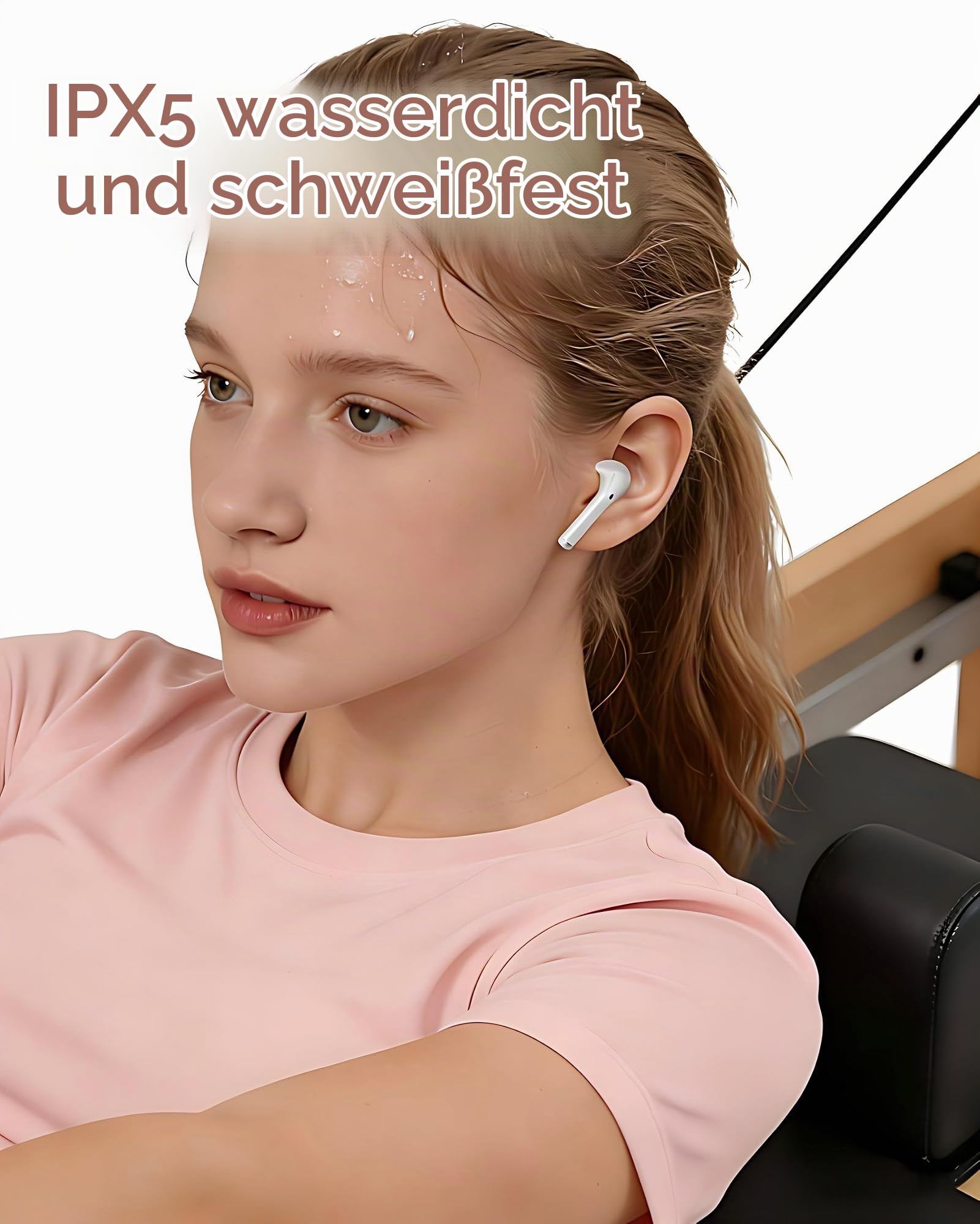 MiPow x Miffy Miffy Earbuds-Pro Bluetooth 5.3, IPX5 Waterproof Sweatproof for Sports, HD Stereo Heavy Bass, Fast Charging 30H Battery Life, Cute 3D Iron Box & Miffy Doll Design (Pink)