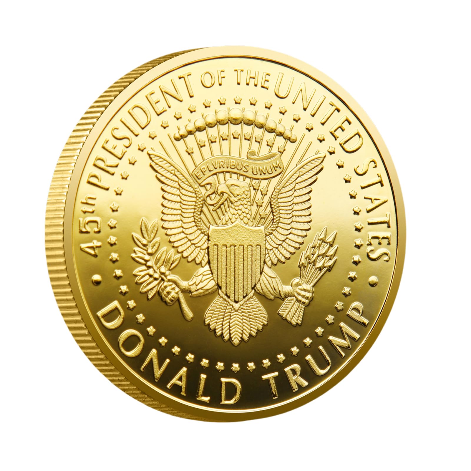 Challenge Coin Aizics Mint Donald Trump Gold - 45/47 Presidential  Collectible With Case Trump Coins 2024