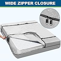 Vista 3 de TICONN Bolsas de colchón para mudanza, bolsa de mudanza de colchón resistente, funda protectora de colchón reutilizable para almacenamiento con asas