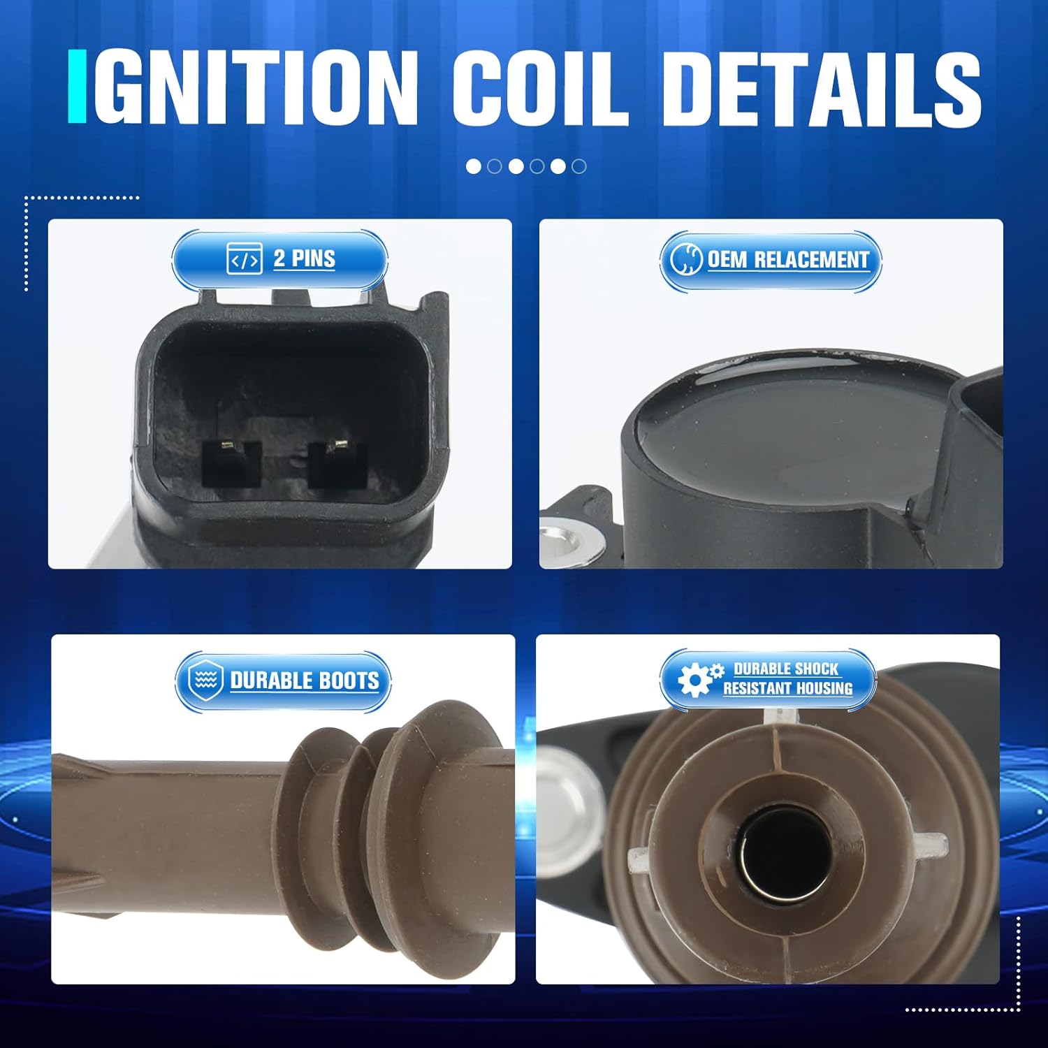 Set of 8 Ignition Coil and 8 Iridium Spark Plug Compatible with Ford Expedition F150 F250 F350 Navigator 4.6L 5.4L Replacement Rendezvous Acadia for FD509 SP509 5C1716 C1659