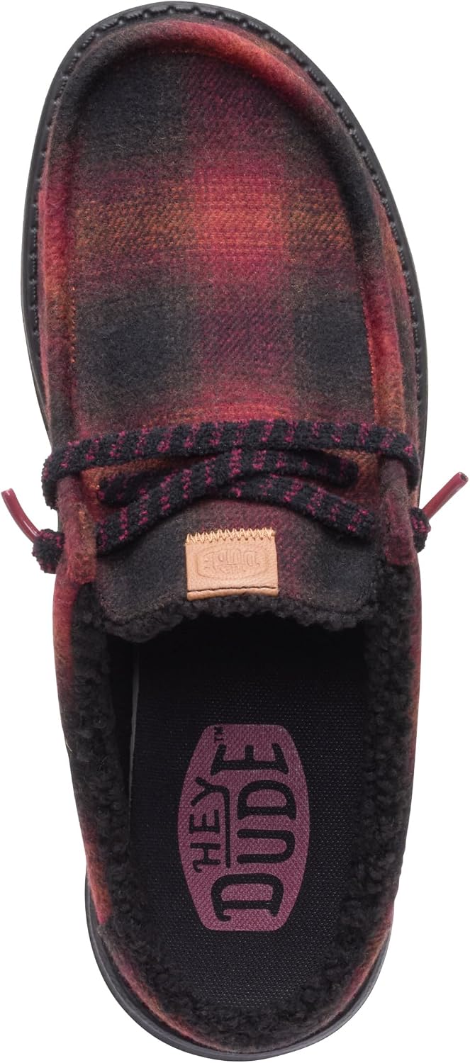 HEYDUDE Men's Wally Slip Cozy Plaid