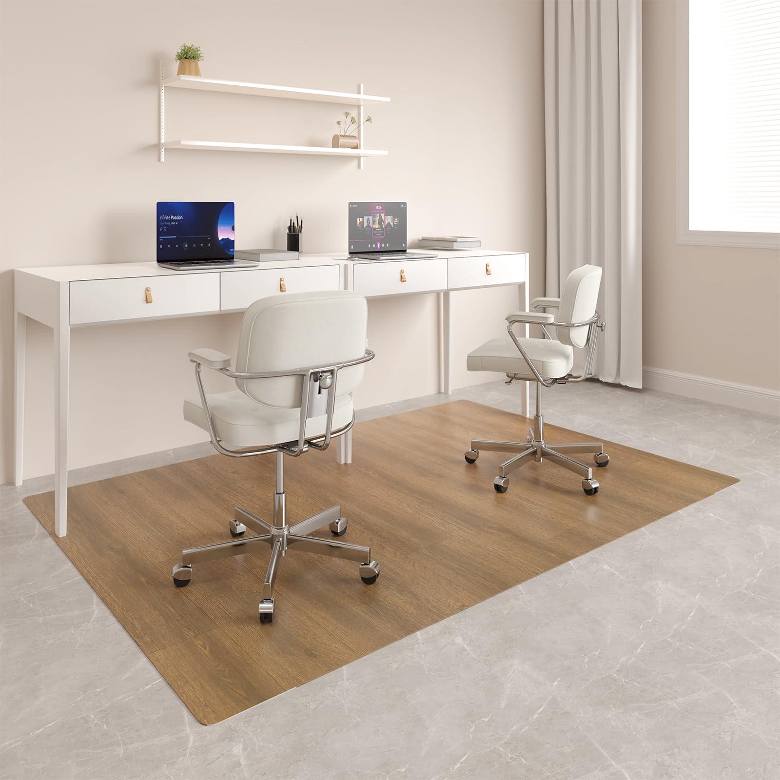 Upgraded 50x 72 Heavy Duty Mat for Office Chair on Hardwood Floors Non-Slip PVC Chair Mats for Hardwood