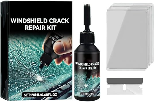 Windshield Crack Repair Kit Car Window Glass Liquid Repair, Windshield Repair Kit 2025, Glass Repair Liquid for Cracks, Easy and Fast 1