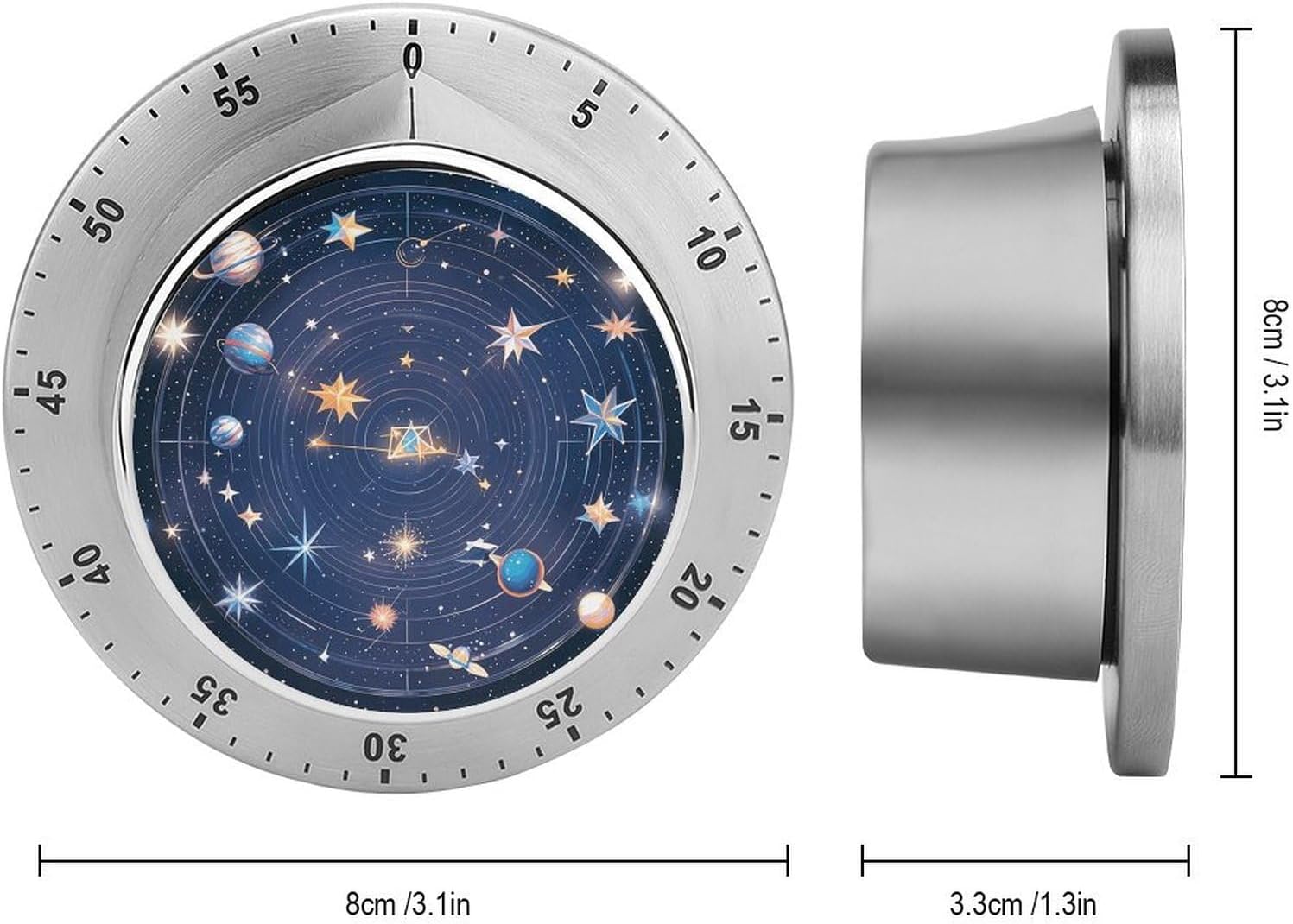 Constellations Cosmic Galaxies Kitchen Timers for Cooking,Meeting Timer Suitable for Home School Supplies, Study Tools, Desks, Office Desk Timers,Silent Operation image 2