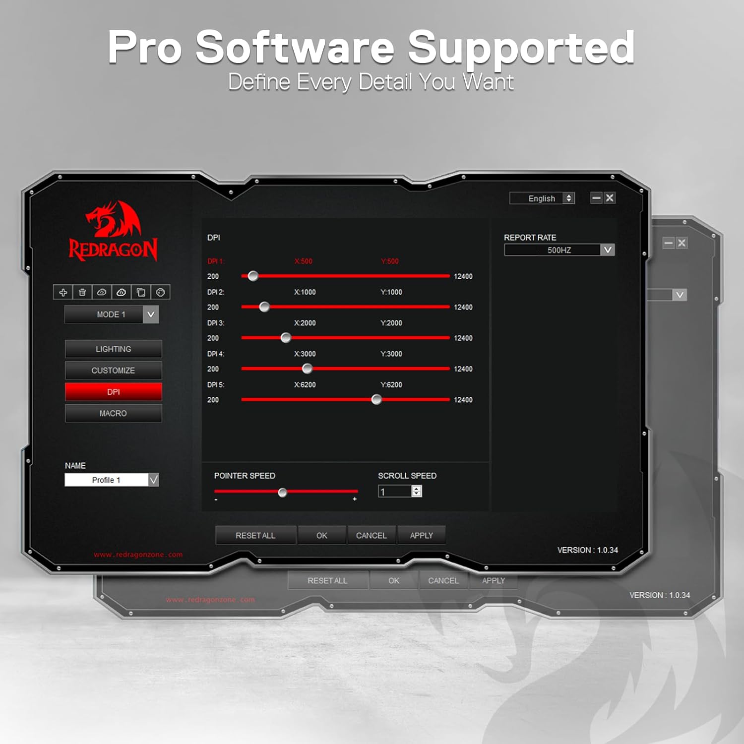 Redragon M913 Impact Elite Wireless Gaming Mouse, 16000 DPI Wired/Wireless RGB Mouse with 20 Programmable Buttons, 45 Hours Battery Operated and Optical Pro Sensor, 12 Side Buttons MMO Mouse