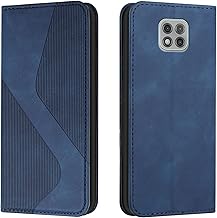 Motorola Moto G Power 2021 Case, Motorola Moto G Power 2021 Case, PU Leather Wallet Case and Magnetic Flip Pouch Protective Case with TPU Cover (Blue)