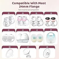 Vista 4 de Kit de Dimensionamiento de Brida Nursi Luna 3 en 1 con 10 Piezas de Insertos de Brida 13/15/17/19/21mm, Kit de Insertos de Brida de Silicona