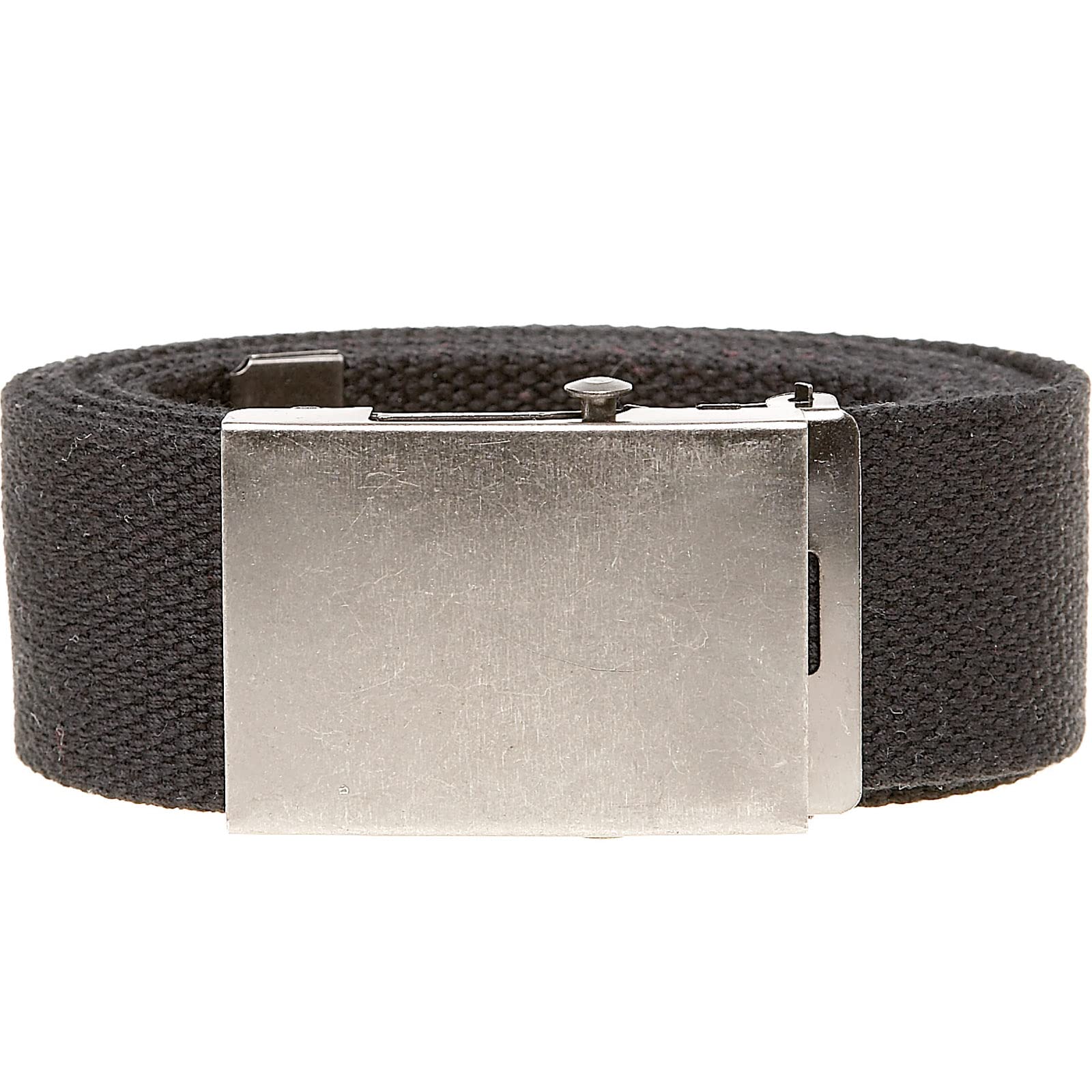 Duke D555 Mens Edward Big Tall Plain Webbing Belt - Black - 6XL