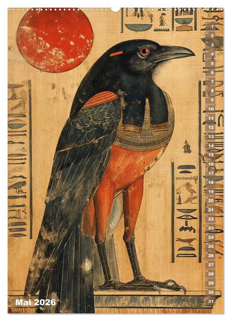 Ägyptische Algorithmen - Künstliche Intelligenz trifft auf das alte Ägypten (Wandkalender 2026 DIN A2 hoch), CALVENDO Monatskalender: Antike Eleganz ... in warmen Sepiatönen. (CALVENDO Wissenschaft)