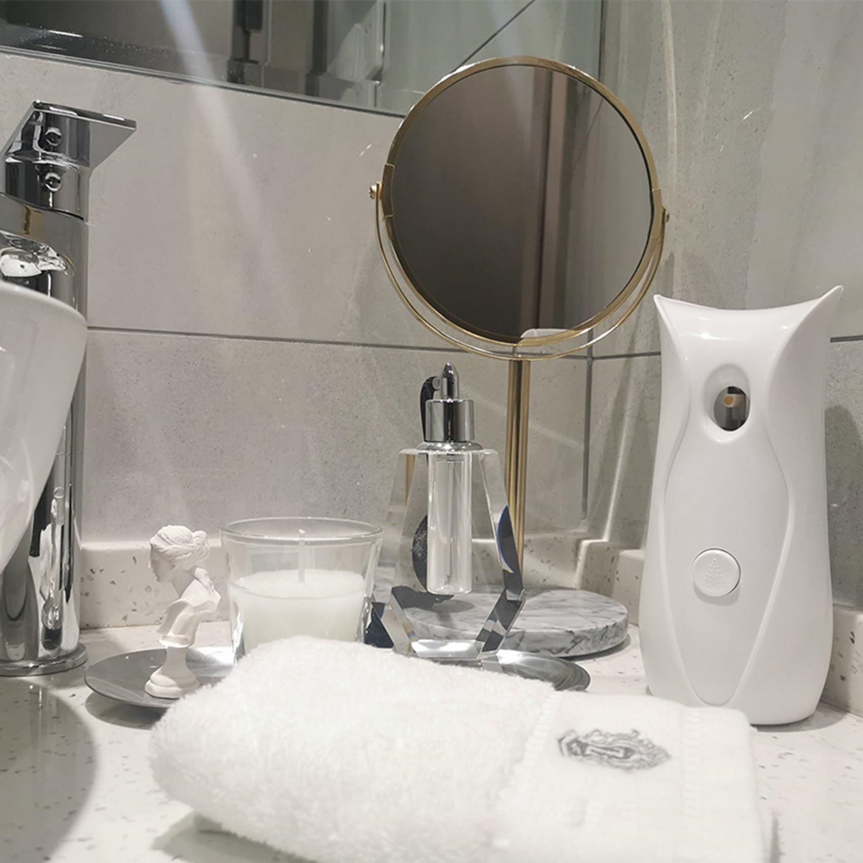 5 dispenser automatico di deodoranti per ambienti da bagno a tempo da parete, dispenser automatico di profumo per la casa