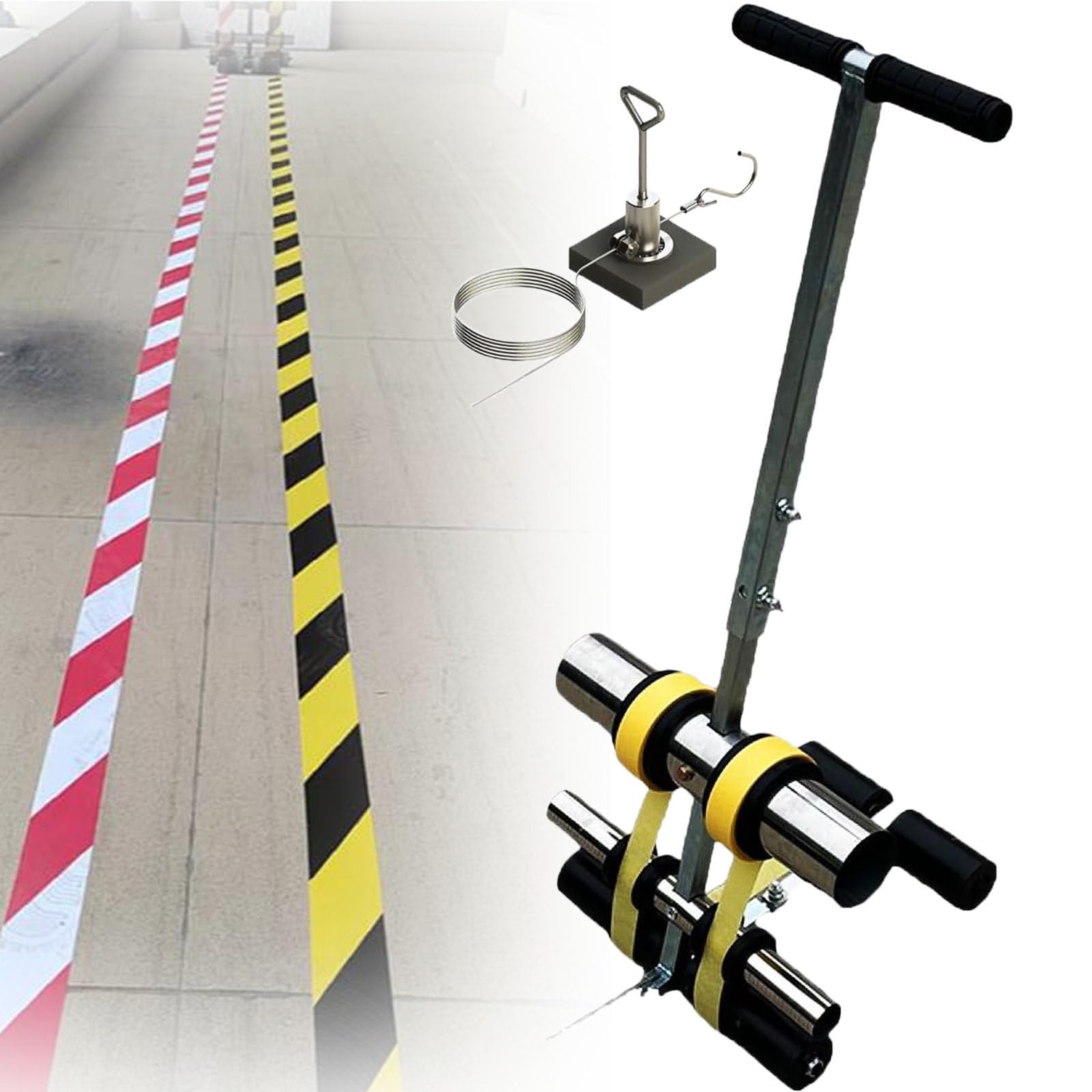 ylpddmm Floor Board Tape Dispenser for Road Warning/Warehouse/Parking Lot