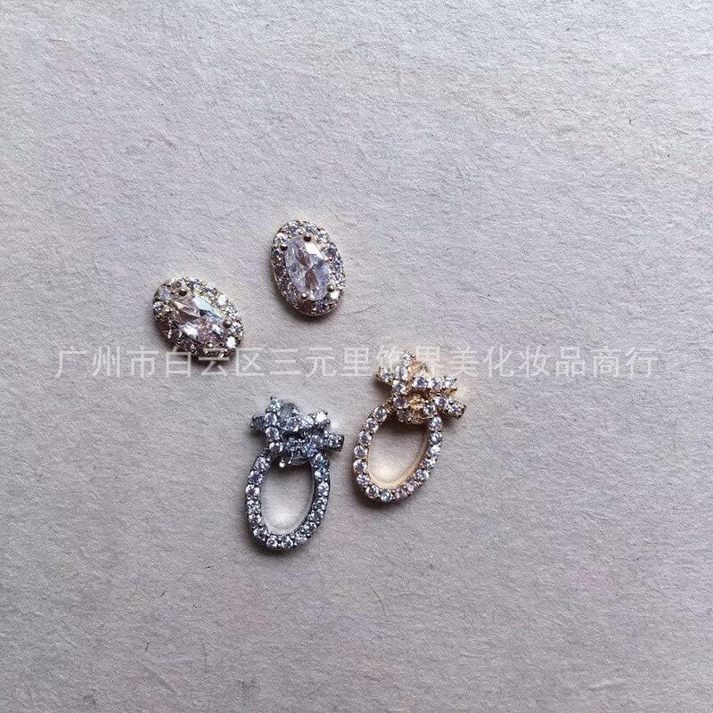 5Pcs Korean Nail Crystal Charm Fashion Design Sparkle Gems Jewelry for Nail 3D Accessories Designer Charms