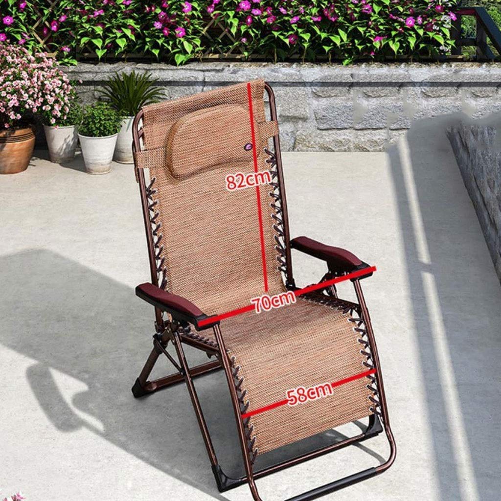 Sun Lounger Garden Chairs Foldable Deck Chair Patio Reclining Chairs, Oversized Lounger Chair Zero Gravity Balcony Folding Back Recliner Chairs (Color, C),B