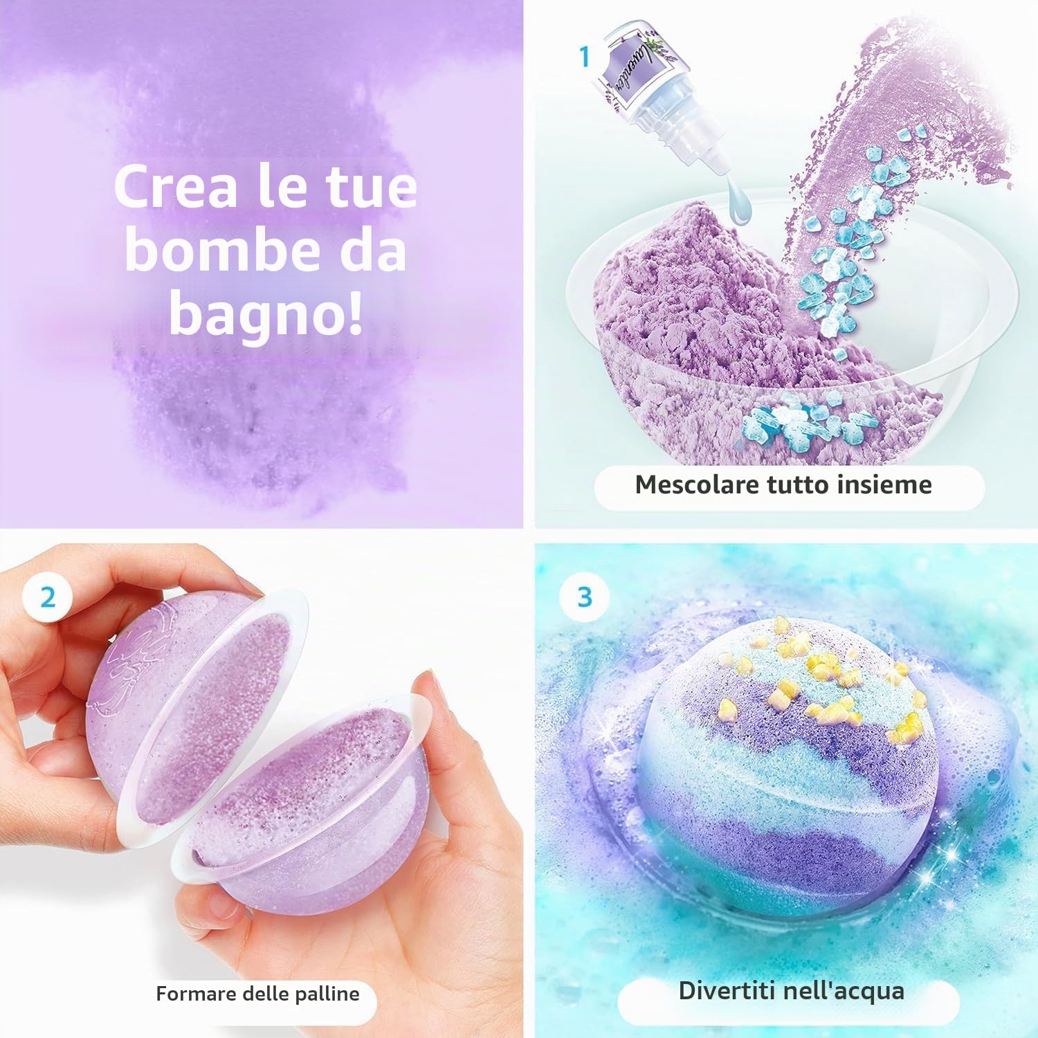 So Bomb DIY - Kit di bombe da bagno aromatiche, confezione da 6, multicolore