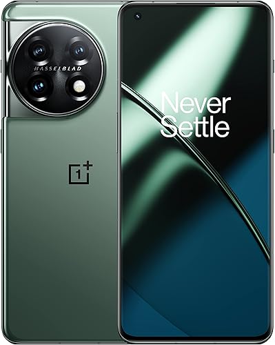 OnePlus 11 5G 16 GB RAM + 256 GB Verde eterno Smartphone Android desbloqueado de fábrica de EE. UU. y funda de parachoques de piedra arenisca 11