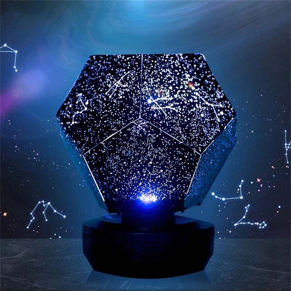 KWWANova Stars Original Home Planetarium, Starry Sky Projection Lamp, 60,000 Stars Romantic 3 Colors Adjustable Starry Night Bedside Lamp, LED Night Light Projector for Kid Bedroom Decor, Black