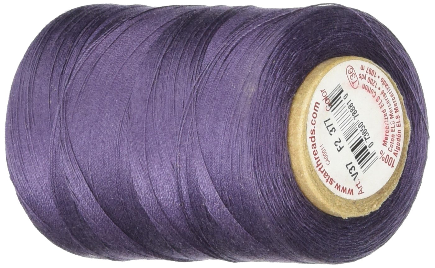 YLICorporation V37-377 Star Mercerized Solids Cotton Thread, Eggplant
