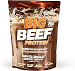 BIG BEEF Protein Powder, Grass-Fed 907g – 30g Protein per Serving, 3x Protein Blend (Hydrolyzed Grass-Fed Collagen, Beef Isolate & Bone Broth), Non-GMO, CONFIDENT SPORTS (907 Gram, Smooth Chocolate) | Grass-fed formula with 30g protein per serving fr