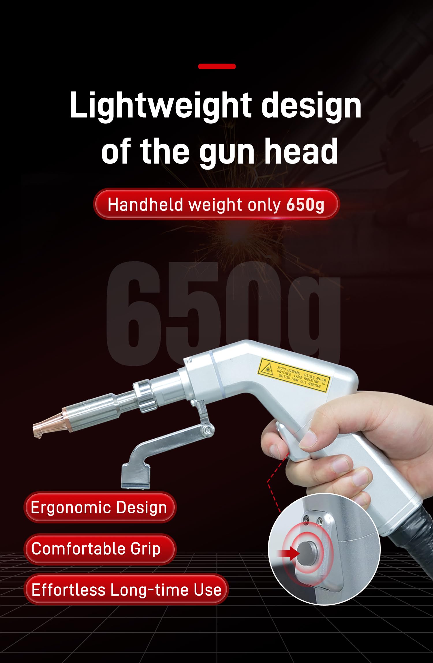 LYXC 1200W Laser Welding Machine 220V Handheld Laser Welder Air-cooled Design Lightweight Integrated Welding Machine With Wire Feeder for carbon steel, aluminum, brass, copper...