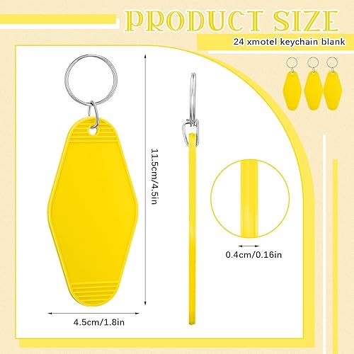 Miniatura 8 de Pinkunn 24 llaveros vintage de motel para bricolaje, llaveros de hotel en blanco, transferencia de calor, llaveros en blanco, sublimación a granel,