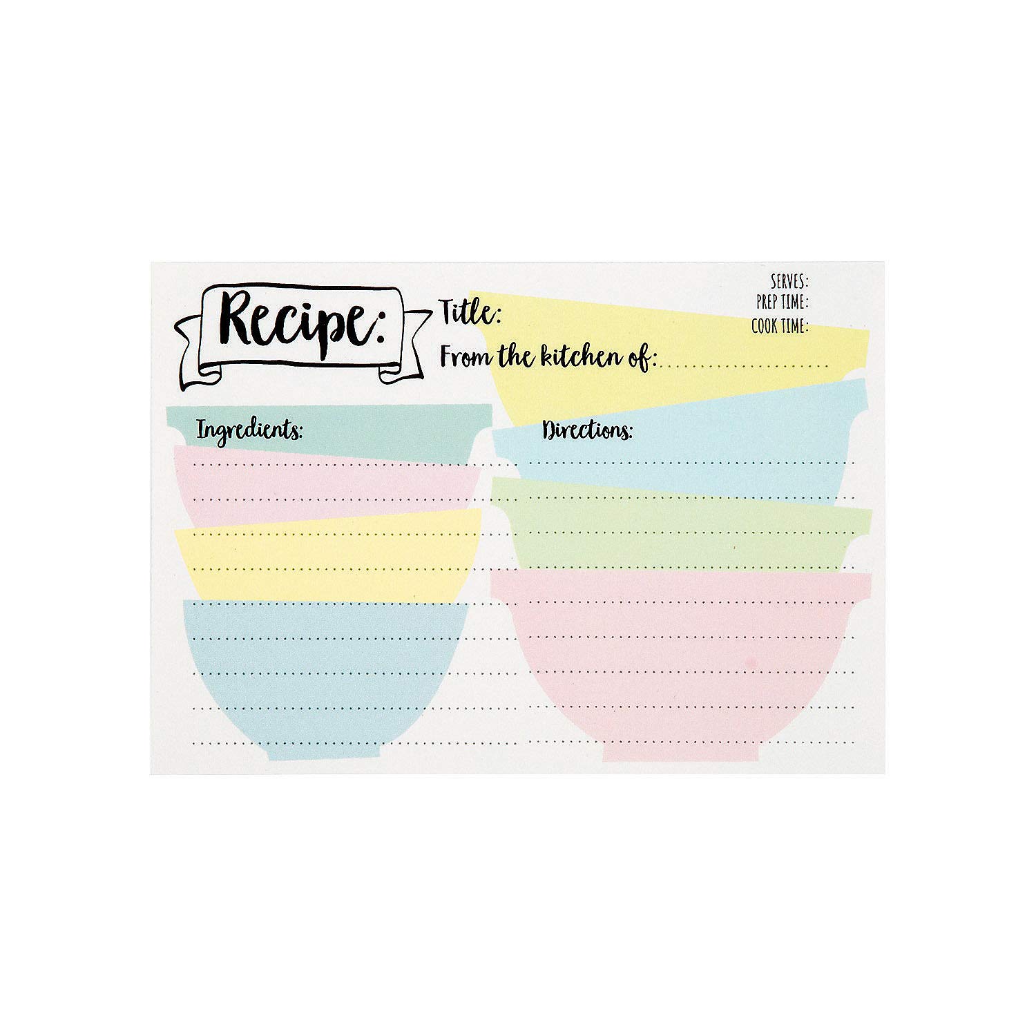 BRIDAL SHOWER RECIPE CARDS 24PC - Stationery - 24 Pieces